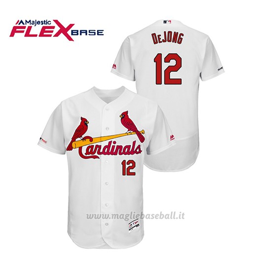 Maglia Baseball Uomo St. Louis Cardinals Paul Dejong 150th Aniversario Patch Flex Base Bianco